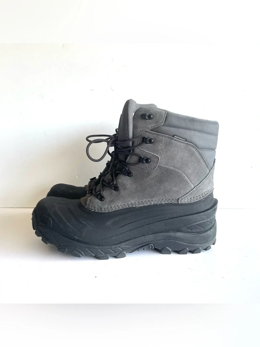 The North Face Black Gray Waterproof Winter Snow Hiking Boots Men's Size 13
